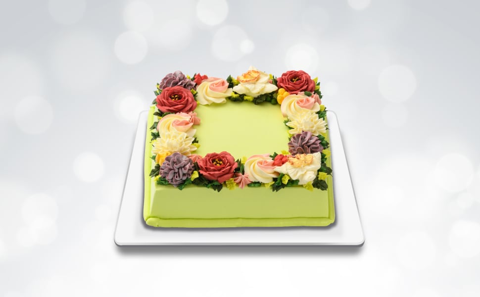 Happy Floral Cake Pandan Layer