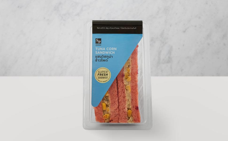 Beetroot Tuna Corn Sandwich