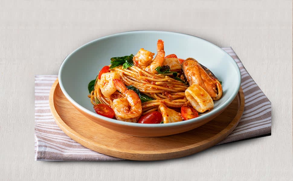 Spicy Seafood Spaghetti