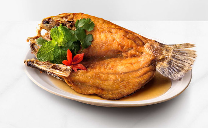 Deep–Fried Seabass in Savoury Fish Sauce