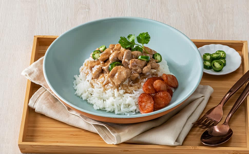 S&P Rice w/ Chicken in Brown Sauce