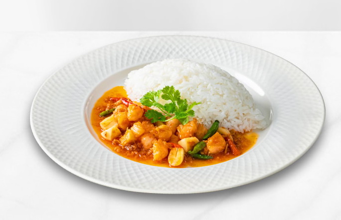 Rice w/ Prawns Bird Chili