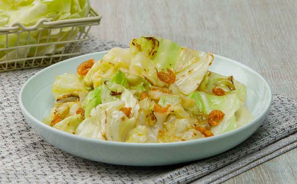 Stir - Fired Cabbage w Fish Sauce & Dried Shrimp