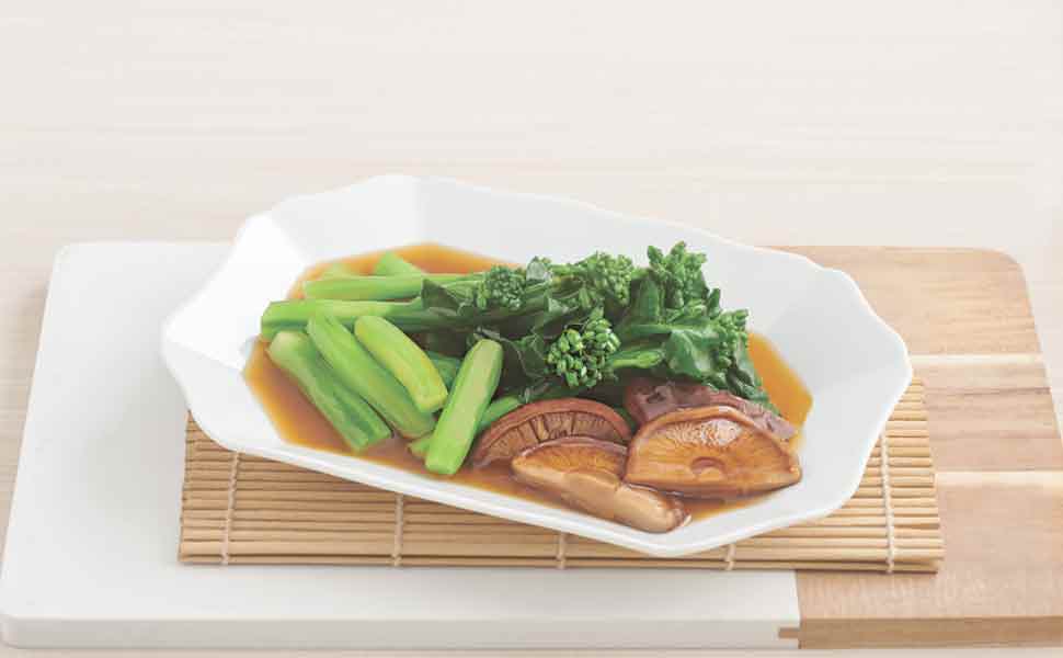 Stir-Fried Kailaan Shiitake in Oyster Sauce